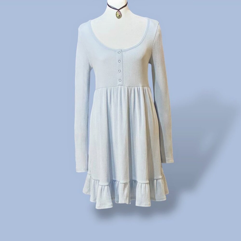 WILD FABLE RIBBED LONG SLEEVE BABYDOLL DRESS SIZE MEDIUM